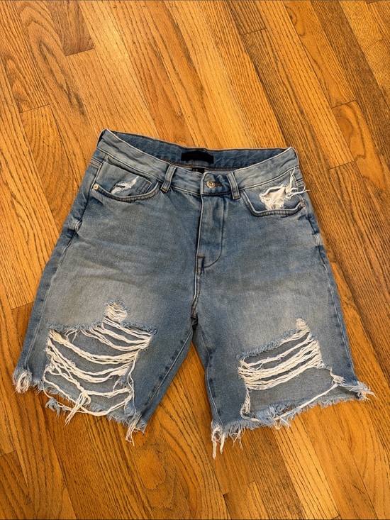 Forever 21 Pants - Forever 21 Light Blue Distressed Denim Shorts